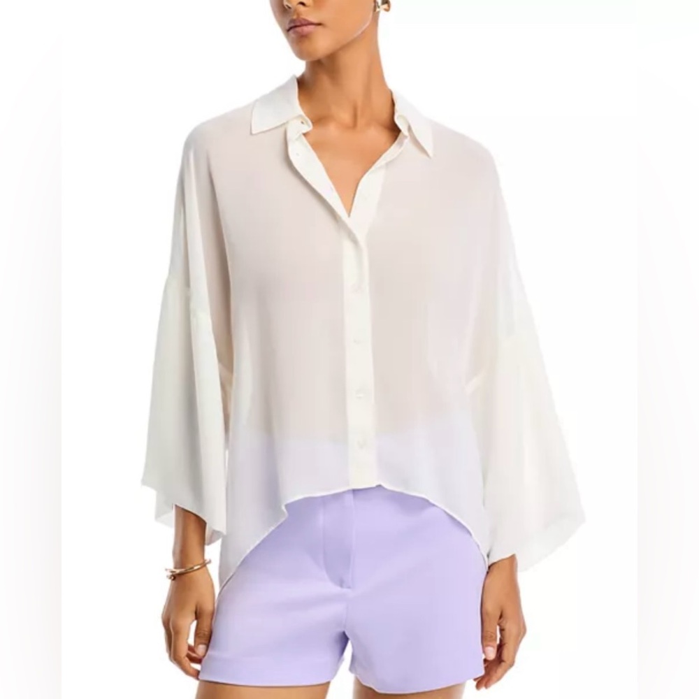 BCBGMAXAZRIA Cape Sleeve Blouse – NWT – Size XS